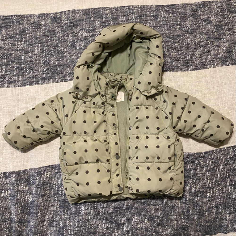 Mint green Zara puffer jacket